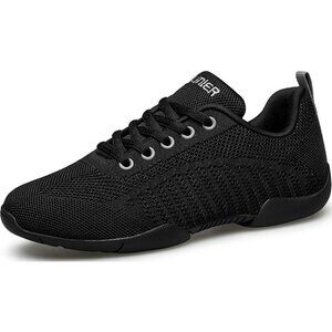 Girls Black Cheerleading Shoes Breathable Youth Cheer Competition Sneakers